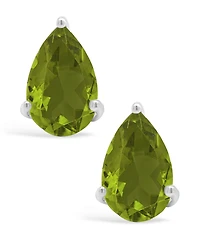 Macy's Peridot (1-7/8 ct. t.w.) Stud Earrings in 14K White Gold