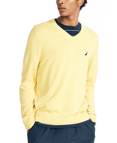 Nautica Men's Navtech Performance Classic-Fit Soft V-Neck Sweater