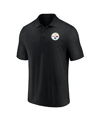 Men's Fanatics Black and Gold Pittsburgh Steelers Home and Away 2-Pack Polo Shirt Set