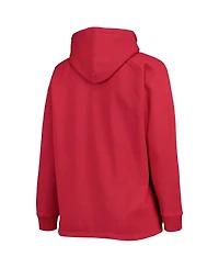 Women's Fanatics Cardinal Arizona Cardinals Plus First Contact Raglan Pullover Hoodie