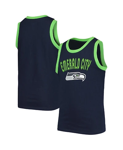 Big Boys College Navy Seattle Seahawks Striker Tank Top