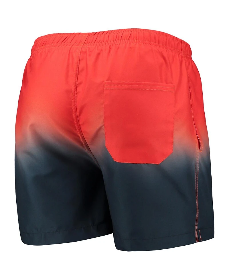 Men's Foco Orange, Navy Chicago Bears Dip-Dye Swim Shorts