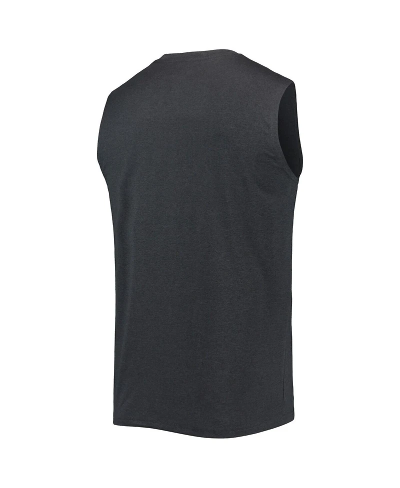 Men's New Era Black Pittsburgh Steelers Brushed Sleeveless Tank Top