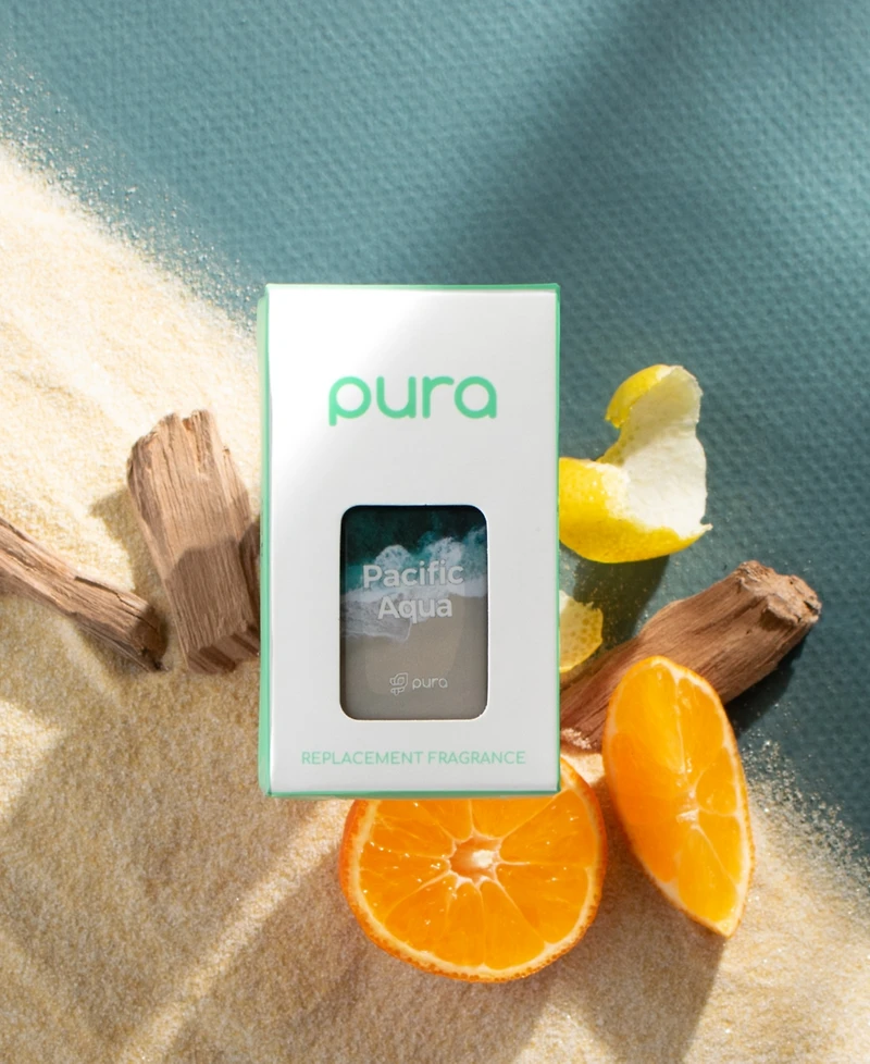 Pura - Pacific Aqua Smart Home Air Diffuser Fragrance- Smart Home Scent Refill - Up to 120-Hours of Premium Fragrance per Refill