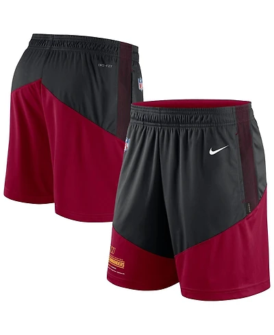 Men's Nike Black, Burgundy Washington Commanders Primary Lockup Performance Shorts