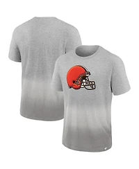 Men's Fanatics Heathered Gray, Gray Cleveland Browns Team Ombre T-shirt