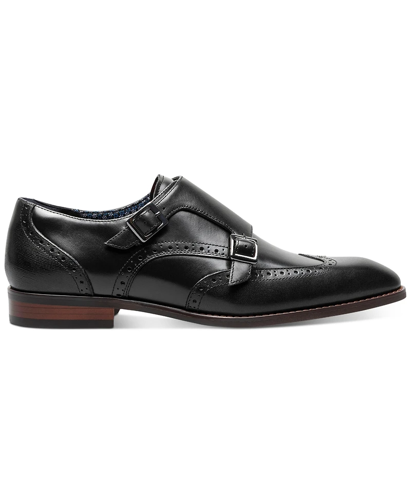 Stacy Adams Men's Karson Wingtip Double-Monk Strap Dress Shoe