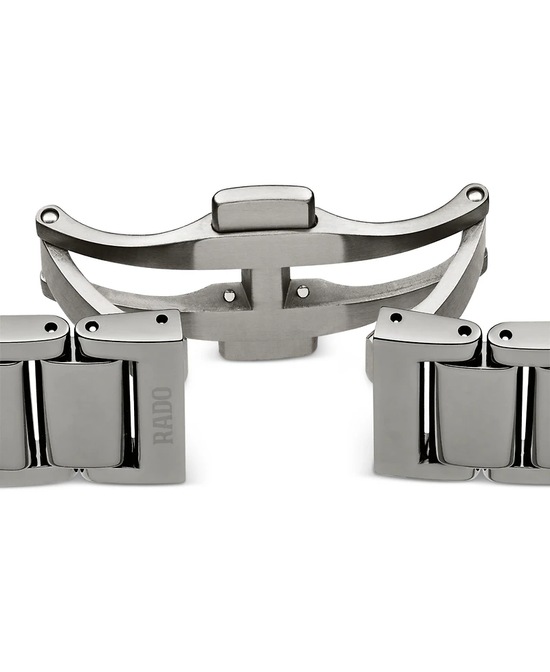 Rado Unisex Swiss Automatic True Secret Diamond (1/8 ct. t.w.) Gray Ceramic Bracelet Watch 40mm