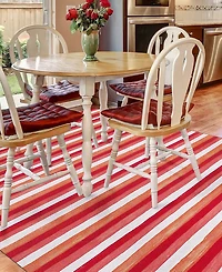Liora Manne' Visions Ii Painted Stripes 8' x 10' Outdoor Area Rug