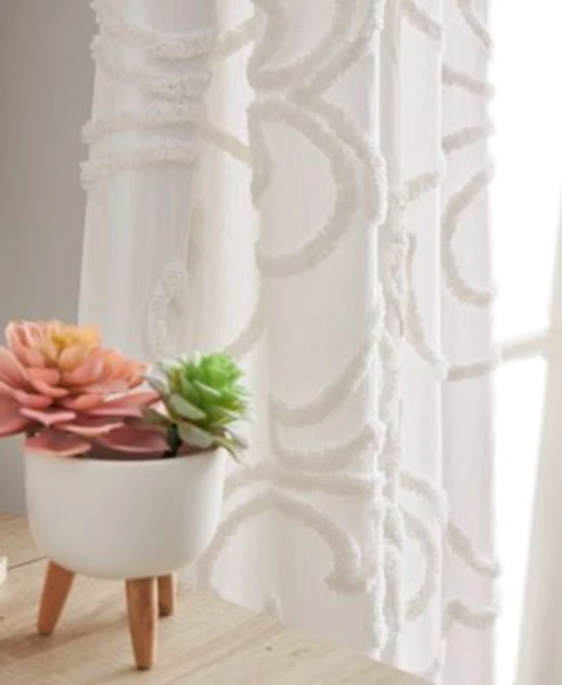 Peri Home Gates Tufted Chenille Pole Top 2 Piece Curtain Panel Collection
