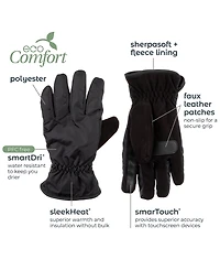 Isotoner Signature Men's Insulated Water-Repellent Active Gloves