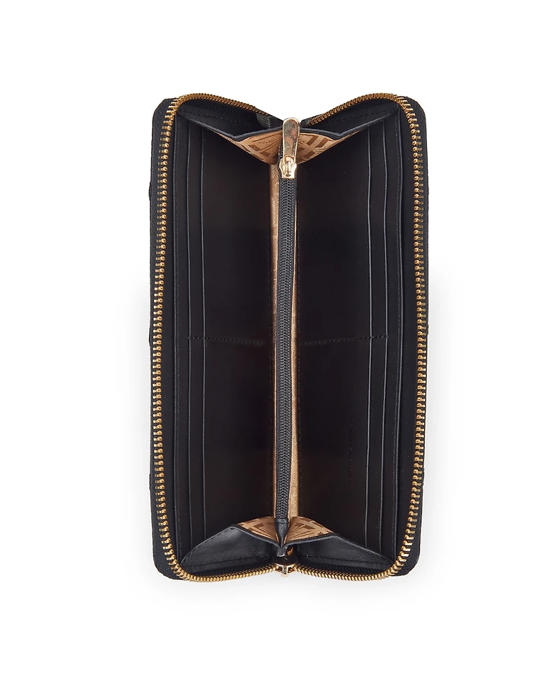 Lodis Women's Aria Accordian Zip Around Wallet with Studs