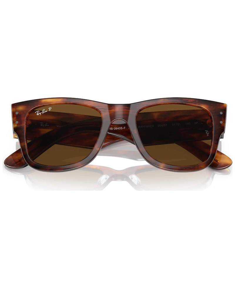 Ray-Ban Mega Wayfarer 52 Unisex Polarized Low Bridge Fit Sunglasses