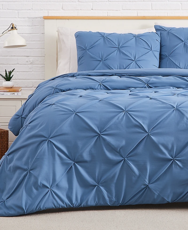 Southshore Fine Linens Pintuck Piece Duvet Cover Set