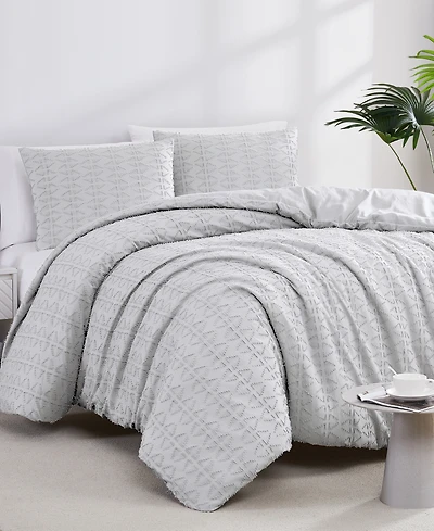 Southshore Fine Linens Dhara 2 Piece Textured Duvet Cover Set, Twin/Twin Xl