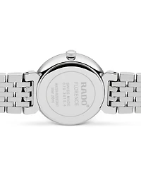 Rado Women's Swiss Florence Classic Diamond Accent Stainless Steel Bracelet Watch 30mm