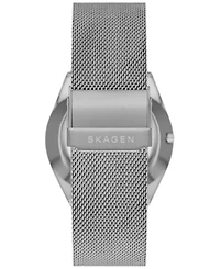 Skagen Men's Grenen Solar Powered Charcoal-Tone Stainless Steel Mesh Watch 37mm