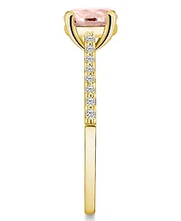 Macy's Morganite (1-1/4 ct. t.w.) and Diamond (1/6 Ring 14K Yellow Gold