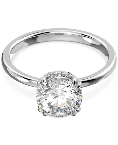 Swarovski Silver-Tone Constella Crystal Cocktail Ring