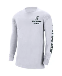 Men's Nike White Michigan State Spartans Heritage Max 90 Long Sleeve T-shirt
