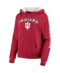 Women's Colosseum Crimson Indiana Hoosiers Loud and Proud Pullover Hoodie