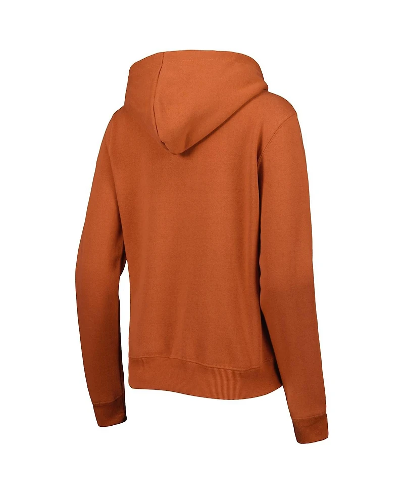 Women's Colosseum Texas Orange Longhorns Arched Name Full-Zip Hoodie