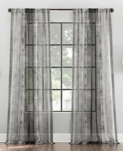 Shibori Stripe Linen Blend Curtain