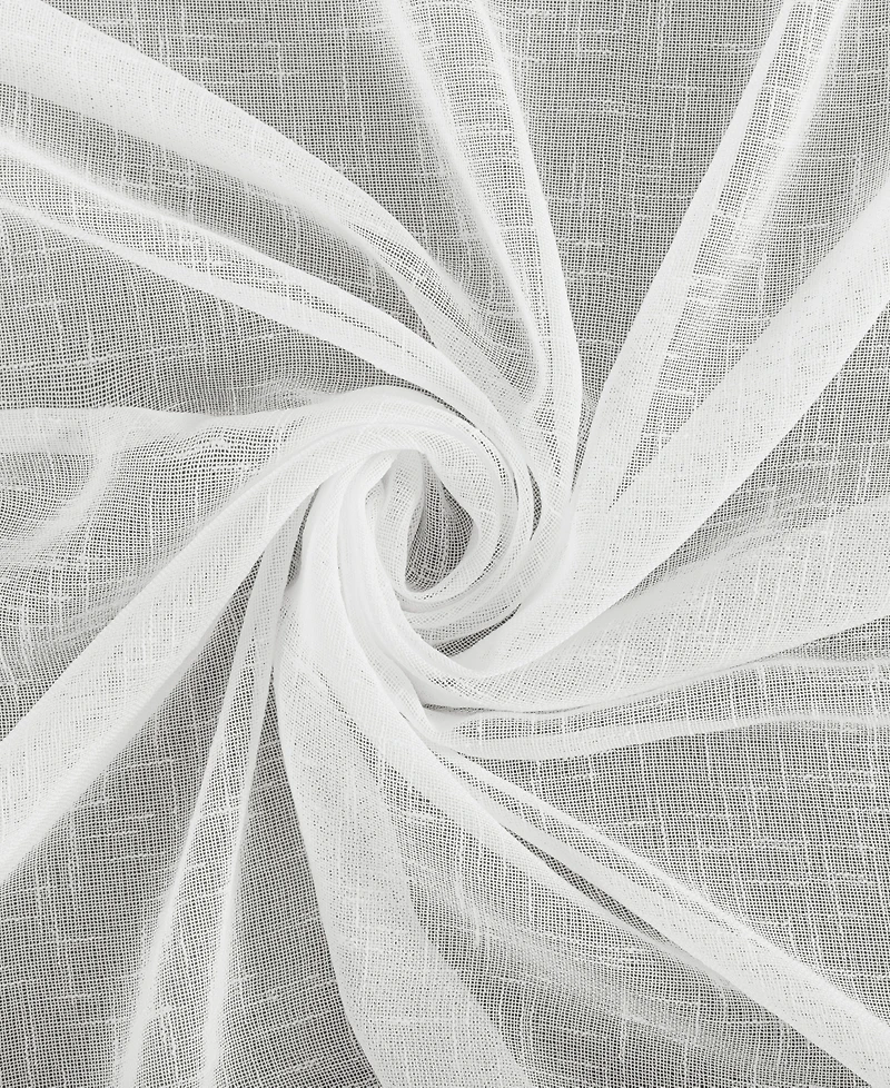 Burlap Weave Linen Blend Tab Top Curtain