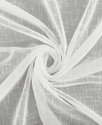 Burlap Weave Linen Blend Tab Top Curtain