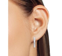 Forever Grown Diamonds Lab-Created Diamond Small Hoop Earrings (1/2 ct. t.w.) in Sterling Silver or 14k Gold-Plated Sterling Silver