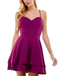City Studios Juniors' Sweetheart-Neckline Fit & Flare Dress