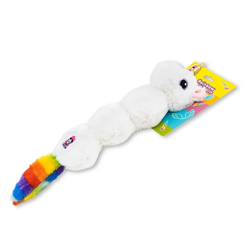 Colorful Unicorn Magical Creature Plush Dog Toy – with Squeaker & Crinkle Paper for Fun Play, Durable for Chewing, Perfect for Playtime and Cud