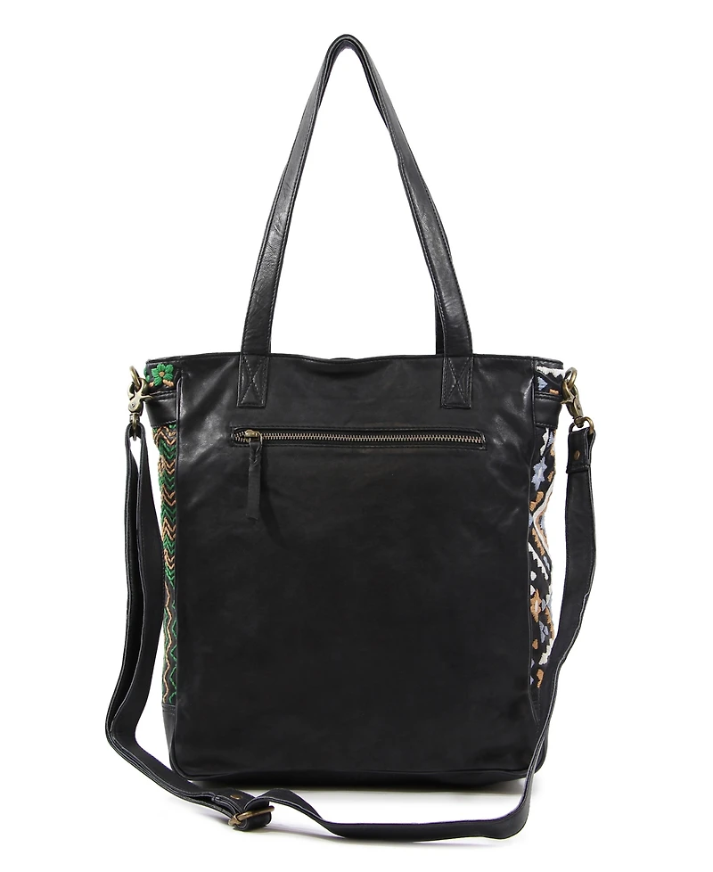 Old Trend Women's Flora Soul Hand-Embroidery Tote Bag