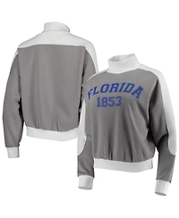 Women's Gameday Couture Gray Florida Gators Make it a Mock Sporty Pullover Sweatshirt
