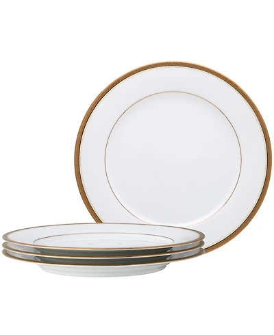 Noritake Charlotta Gold Set of 4 Dinner Plates, Service For 4