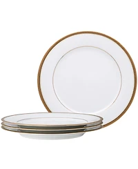 Noritake Charlotta Gold Set of 4 Dinner Plates, Service For 4