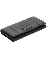 Mancini Women's Pebbled Collection Rfid Secure Trifold Wallet