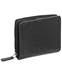 Mancini Women's Pebbled Collection Rfid Secure Mini Clutch Wallet