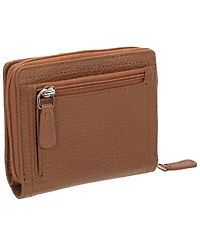 Mancini Women's Pebbled Collection Rfid Secure Mini Clutch Wallet