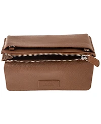Mancini Women's Pebbled Collection Rfid Secure Crossbody Wallet