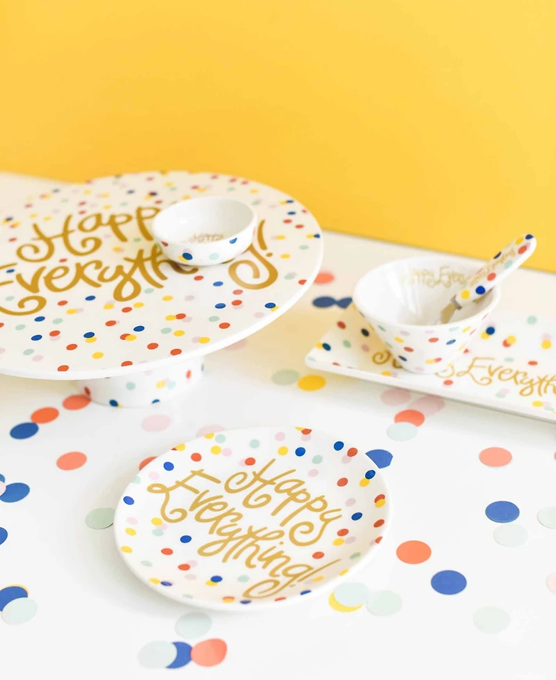 Happy Everything by Laura Johnson Happy Dot Cake Stand, 14"