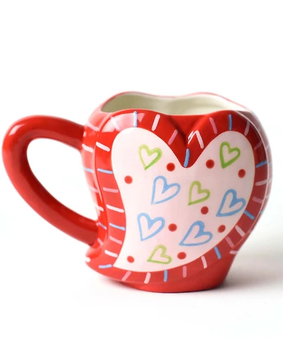 Happy Everything by Laura Johnson Heart Shaped Mug 16 oz