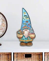 Designocracy Christmas Coastal Dwarf Holiday Outdoor Decor Large Ornament