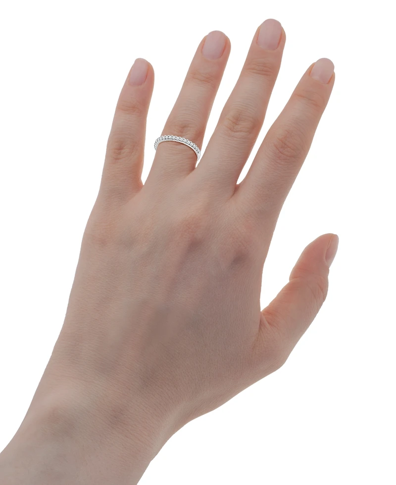 Diamond Half Circle Wedding Band (1/4 ct. t.w.) Platinum