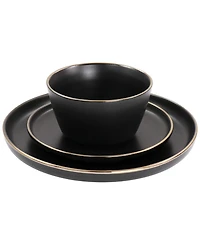 Elama Mateo Gold-Tone 16 Pc. Dinnerware Set, Service for 4