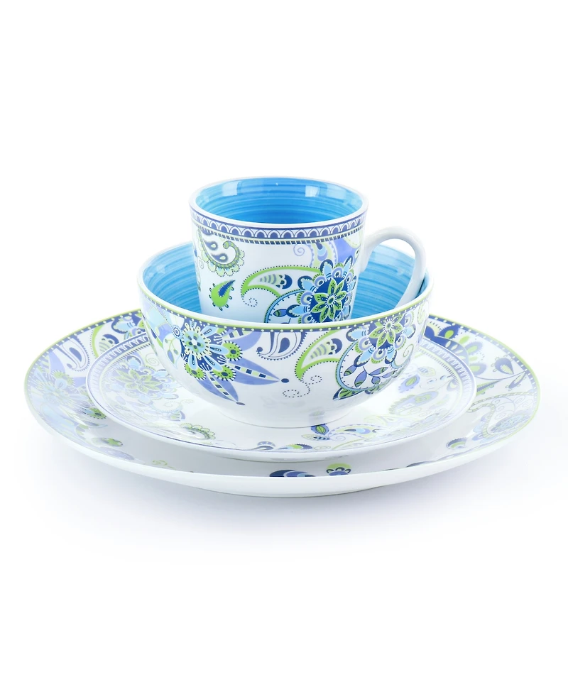 Elama Mandala Concord 16 Pc. Dinnerware Set, Service for 4