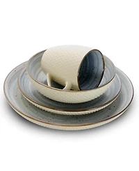 Elama Yeva Swirl 16 Pc. Dinnerware Set, Service for 4