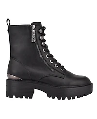 Guess Women's Fearne Lug Sole Lace Up Bootie