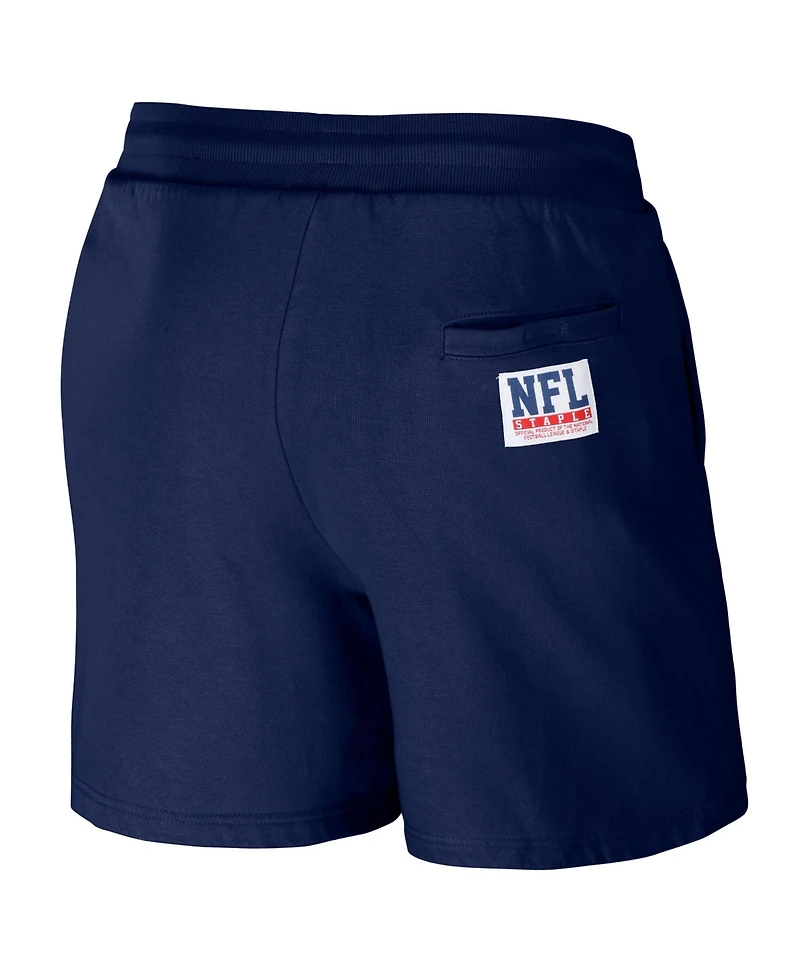 Men's Nfl X Staple Navy Seattle Seahawks New Age Throwback Vintage-Like Wash Fleece Short