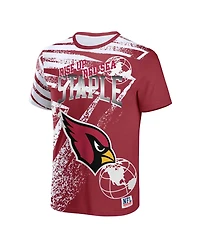 Men's Nfl X Staple Cardinal Arizona Cardinals Team Slogan All Over Print Short Sleeve T-shirt